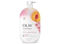 Olay Fresh Radiance Body Wash, Peach & Cherry Blossom Scent, 35 fl oz/1.03 L - thumbnail 1