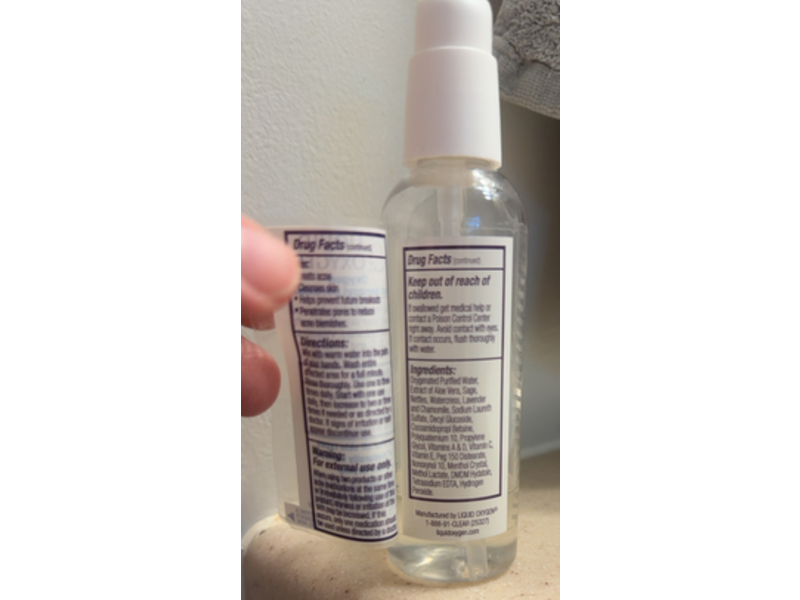 Liquid Oxygen Acne Wash with Salicylic Acid, 3 oz