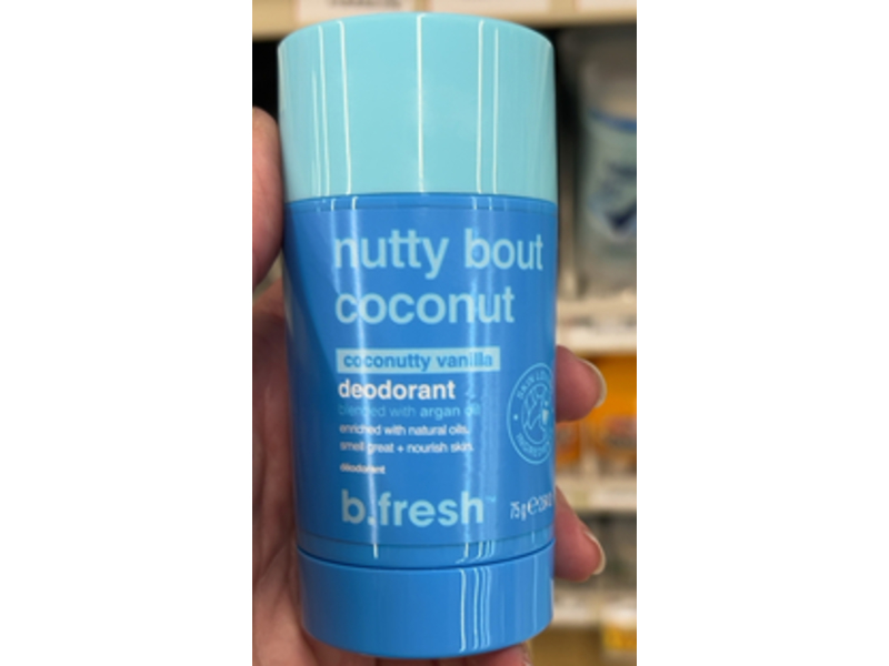 B.Fresh Nutty Bout Coconut Deodorant, Coconut Vanilla, 2.64 oz/75 g