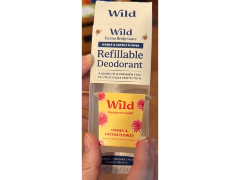 Wild Emma Bridgewater Deodorant Refill, Honey & Cactus Flower, 1.4 oz/40 g