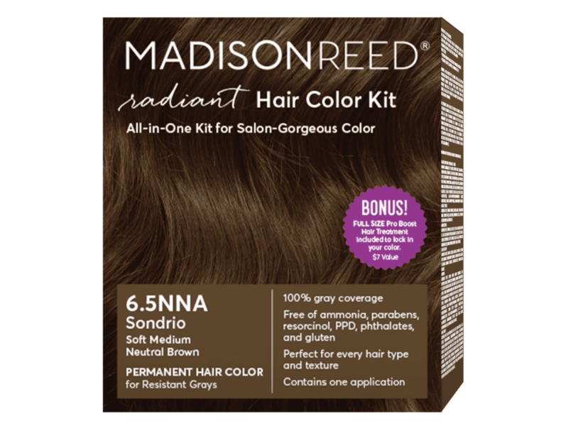 Madison Reed Radiant Hair Color Kit, 6.5NNA Sondrio Soft Medium Neutral Brown, 1Pack