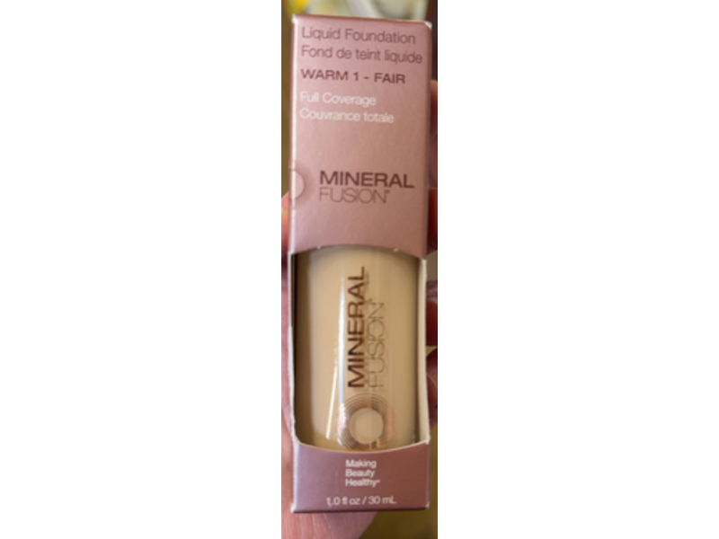Mineral Fusion Liquid Foundation, Warm 1 - Fair, 1.0 fl oz/30 mL