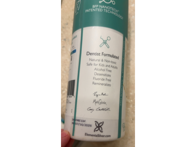 Elementa Nano Silver Mouth Rinse, Winter Mint, 16.6 fl oz/490 mL