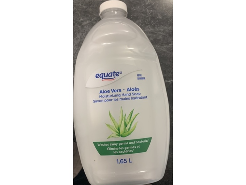 Equate Moisturizing Hand Soap Refill, Aloe Vera, 1.65 L