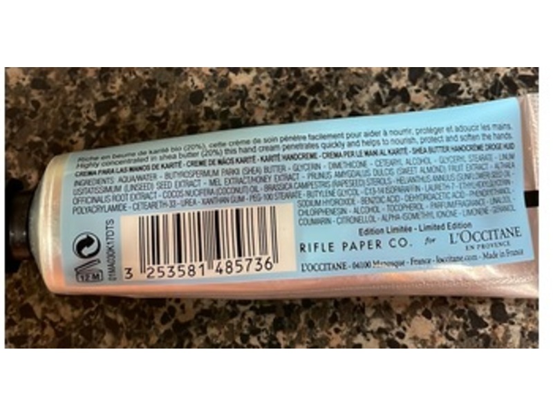 L'Occitane en Provence Rifle Paper Co. Nourishing Hand Cream, 1 oz/30 mL