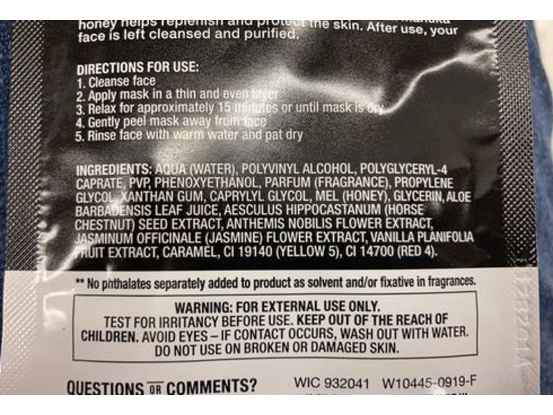Walgreens Detoxifying Peel Off Mask, Manuka Honey, 0.5 fl oz/14.7 mL