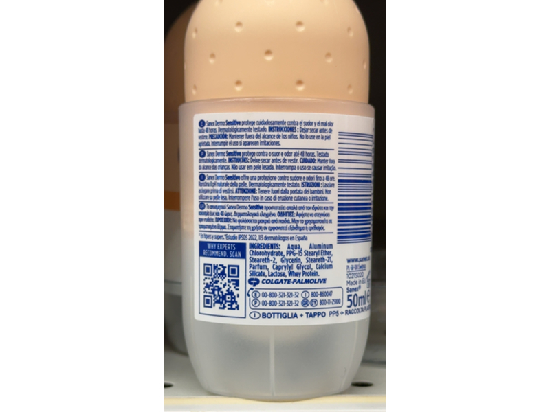 Sanex Dermo Sensitive Antiperspirants, 50 mL