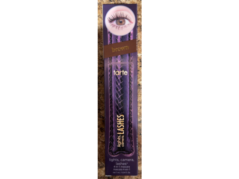 Tarte Lights + Camera + Lashes 4 In 1 Mascara, Brown, 0.24 fl oz/7 mL