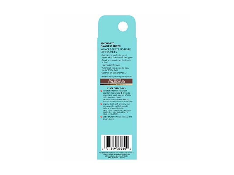 L'Oreal Paris Hair Color Magic Root Precision Temporary Gray Concealer, 5 Medium Brown, 0.05 fl oz/15 mL