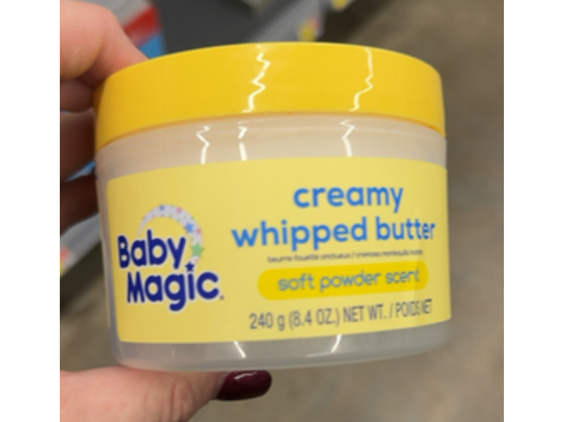 Baby Magic Creamy Whipped Butter, Soft Powder Scent, 8.4 oz/240 g