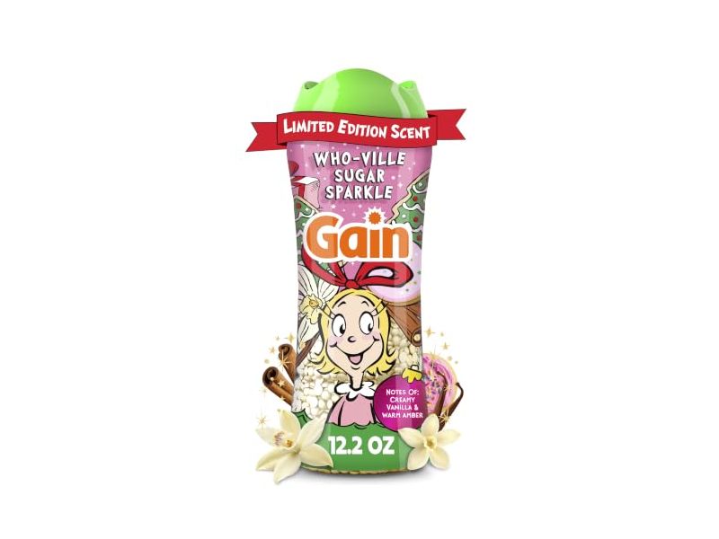 Gain In-Wash Laundry Scent Booster, Who-Ville Sugar Sparkle Scent, 12.2 oz/345 g