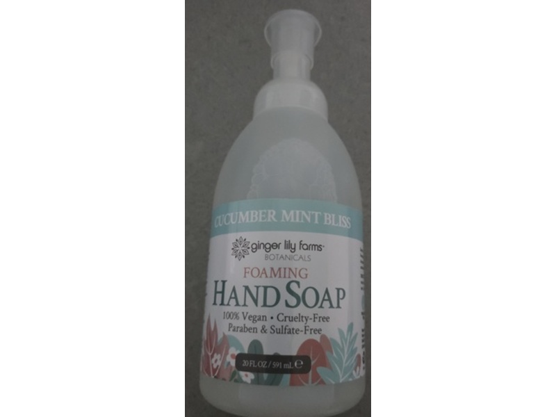 Ginger Lily Farms Botanicals Foaming Hand Soap, Cucumber Mint Bliss, 20 fl oz/591 mL