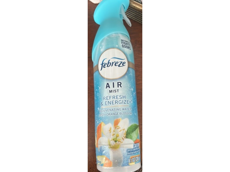 Febreze Refresh & Energize Air Mist, Zesty Orange Blossom, 8.1 oz/230 g