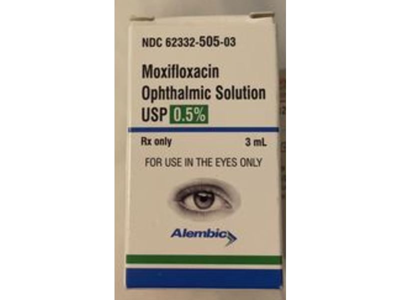 Moxifloxacin Ophthalmic Solution USP 0.5%, 3 mL Alembic (RX)