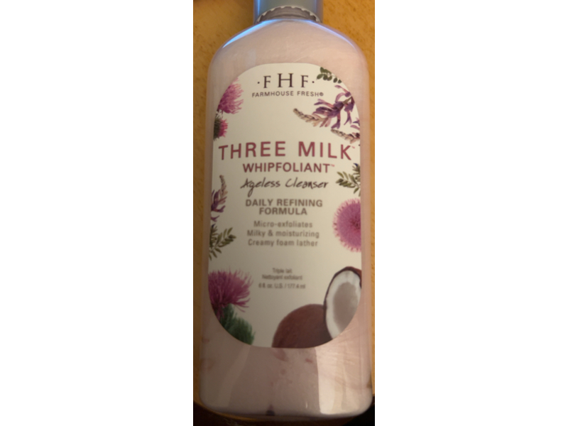 Farmhouse Fresh Three Milk Whipfoliant Ageless Cleanser, 6 fl oz