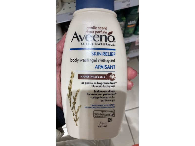 Aveeno Gentle Scent Skin Relief Body Wash, Coconut, 354 mL