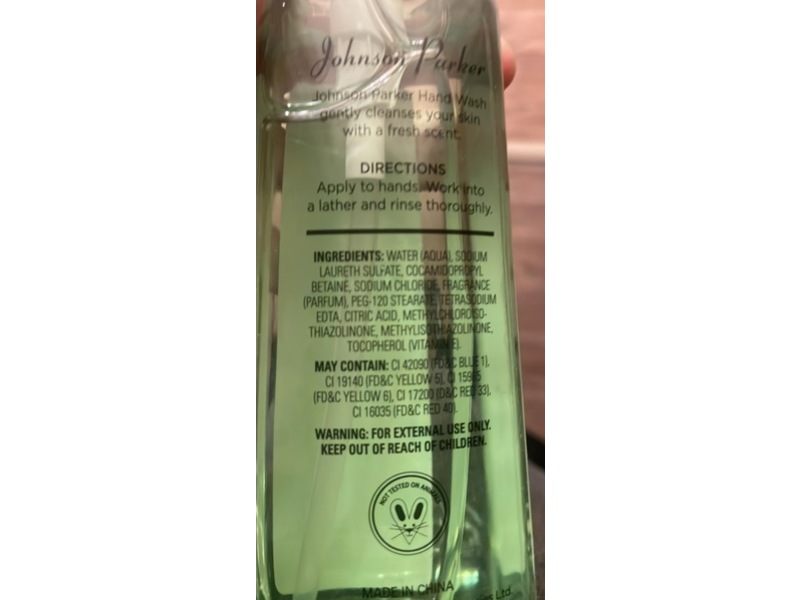 Johnson Parker Hand Soap, Cucumber Mint, 14 fl oz/414 mL