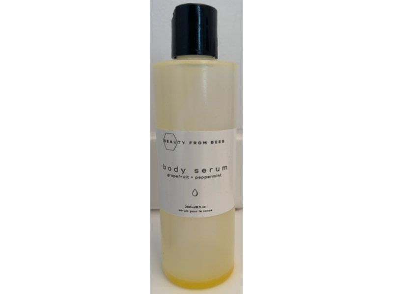 Beauty From Bees Body Serum, Grapefruit + Peppermint, 8 fl oz/250 mL