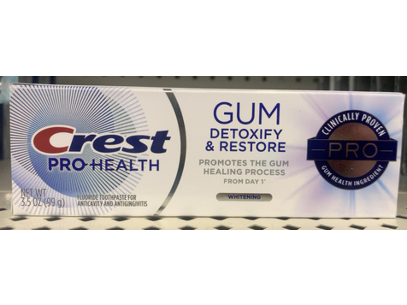 Crest Pro-Health Gum Detoxify & Restore Toothpaste, Whitening, 3.5 oz/99 g