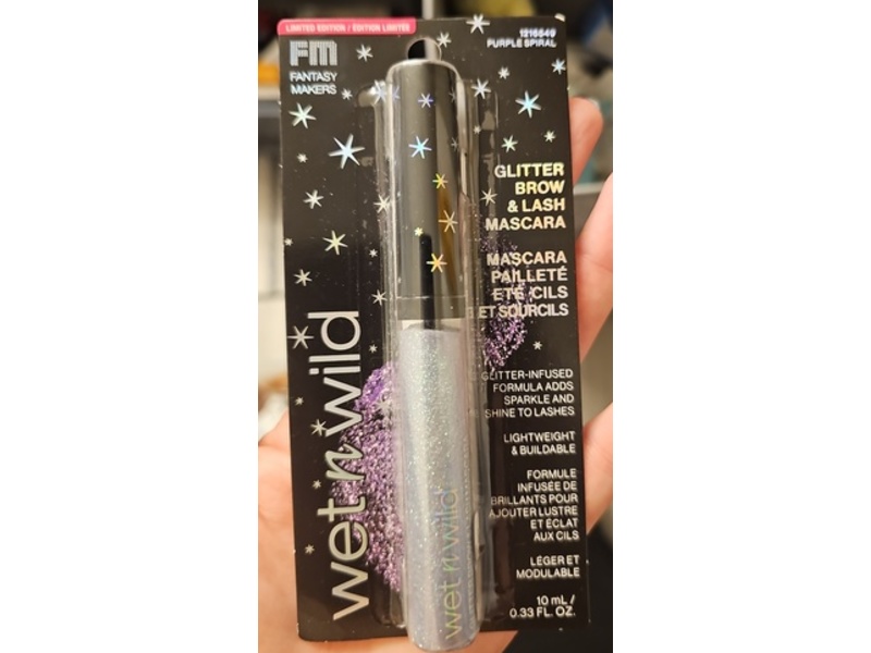 Wet N Wild Glitter Brow & Lash Mascara, Purple Spiral, 0.33 fl oz/10 mL