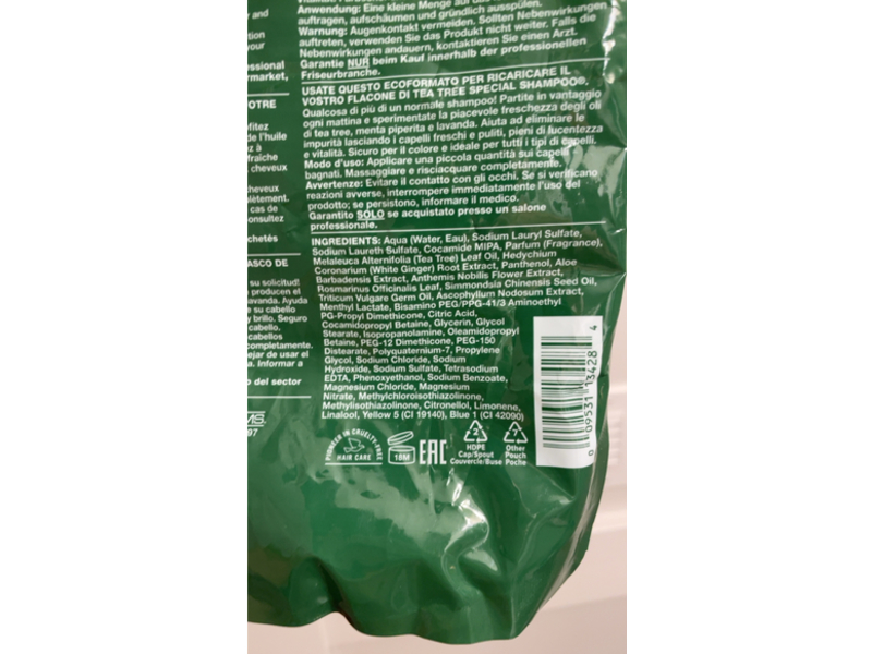 Tea Tree Special Shampoo, Tea Tree, 33.8 fl oz/1 L