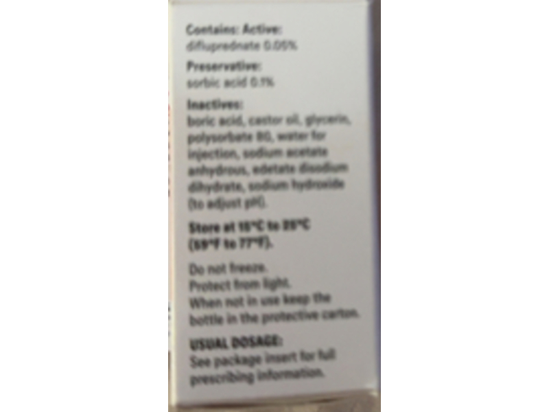 Difluprednate Ophthalmic Emulsion, 0.05%, 5 mL, Dr. Reddy's (Rx)