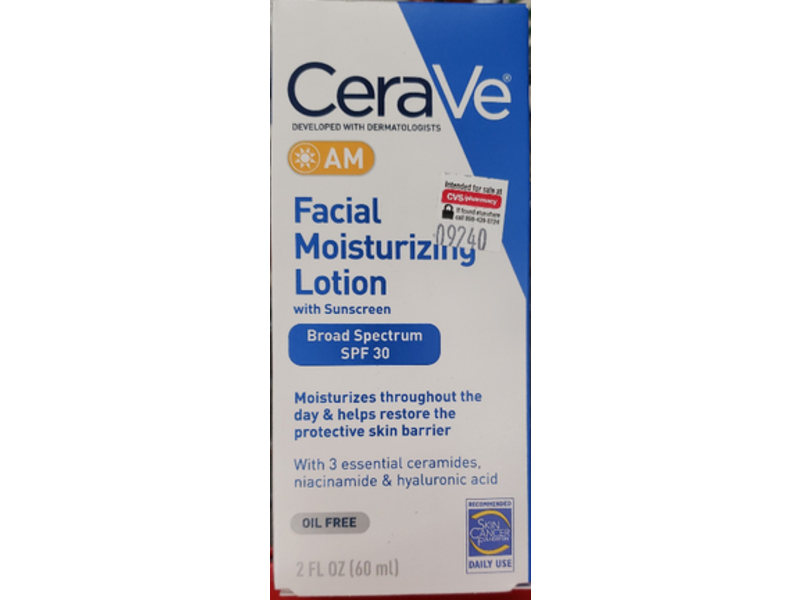 CeraVe Facial Moisturizing Lotion, SPF 30, 2 fl oz/60 mL