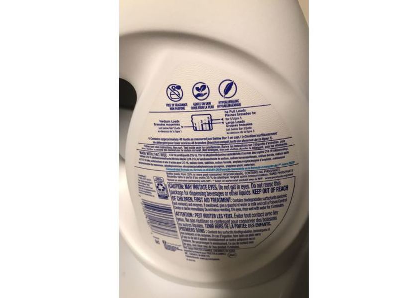 Tide Liquid Detergent, Free & Gentle, 48 Loads, 69 fl oz/2.04 L