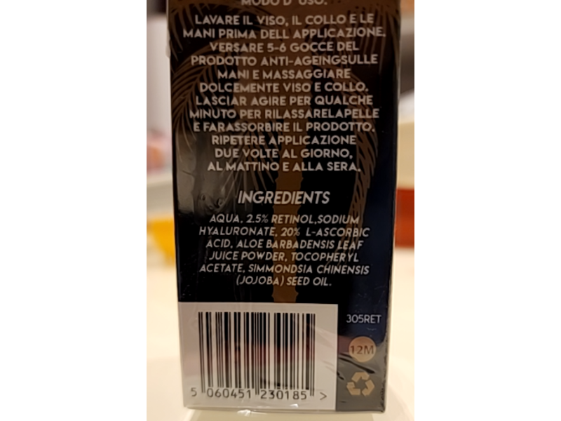 Grounded Hyaluronic Acid Serum, Retinol, 1.7 fl oz/50 mL