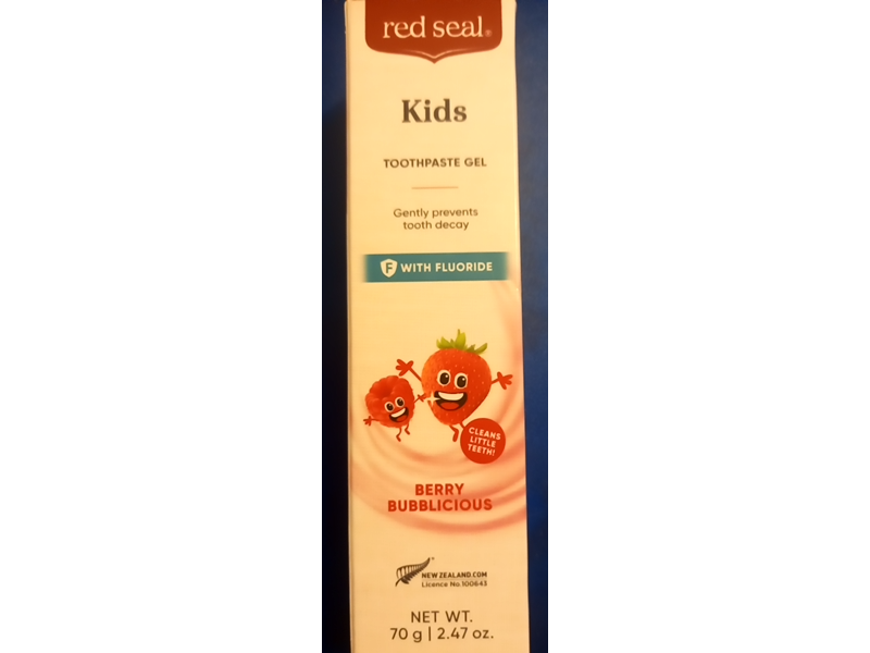 Red Seal Kids Toothpaste Gel, Berry Bubblicious, 2.47 oz/70 g