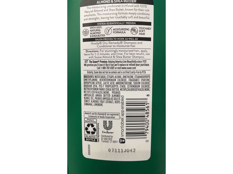 Suave Moisturizing Conditioner, Almond & Shea Butter, 18 fl oz