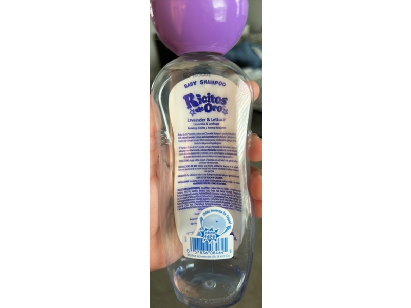 Ricitos de Oro Baby Shampoo, Lavender & Lettuce, 8.4 fl oz/250 mL, Pack Of 3