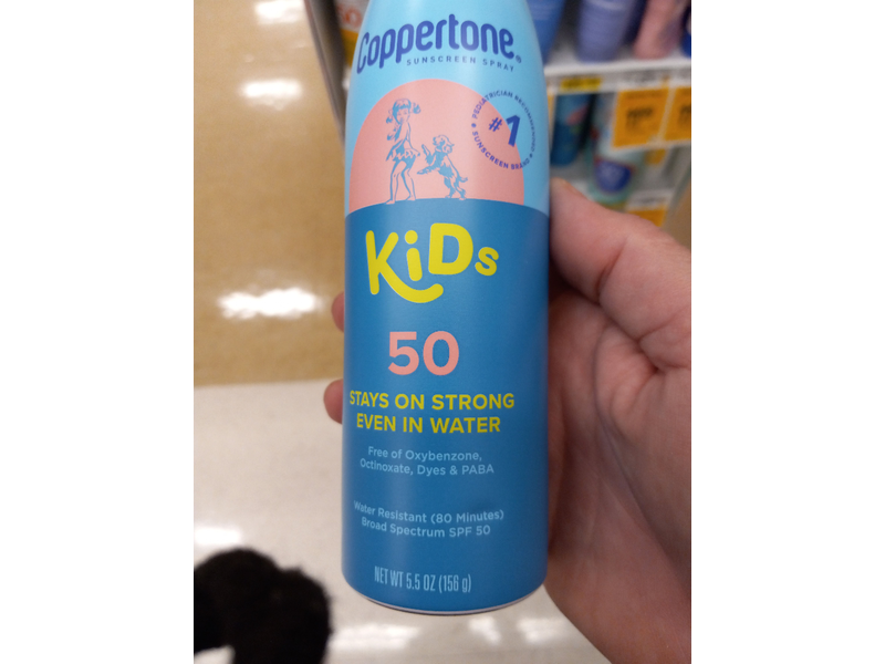 Coppertone Kids Sunscreen Spray, SPF 50, 5.5 oz/156 g
