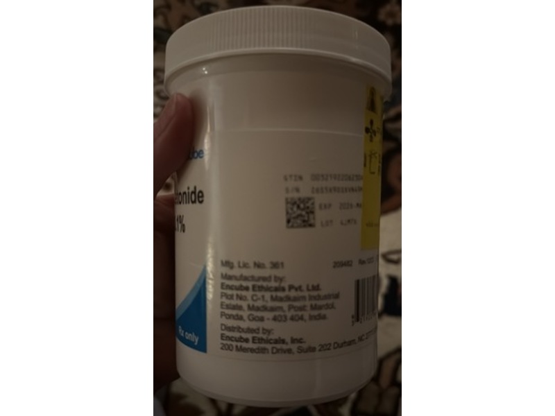Triamcinolone Acetonide Cream USP 0.1%, 454 g, Encube (RX)