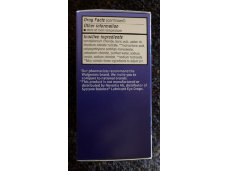 Walgreens Lubricant Eye Drops, 1.0 fl oz/30 mL, Pack Of 2