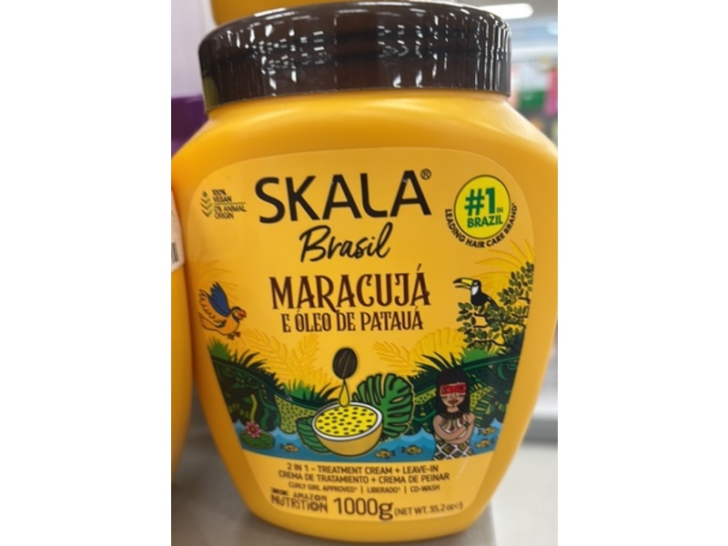 Skala Brasil Maracuja 2 In 1 Treatment Cream + Leave-In, 35.2 oz/1000 g