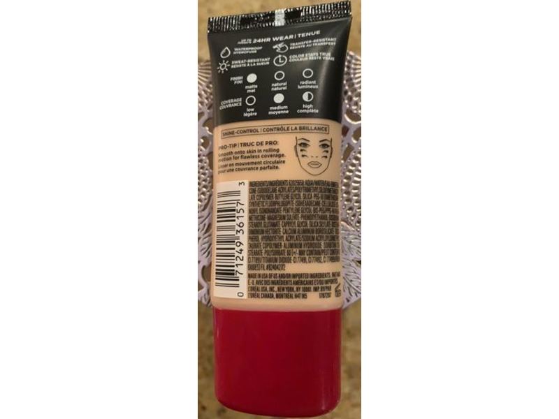 L'Oreal Paris Infallible Pro-Matte Liquid Foundation, True Porcelain 099, 1 fl oz/30 mL