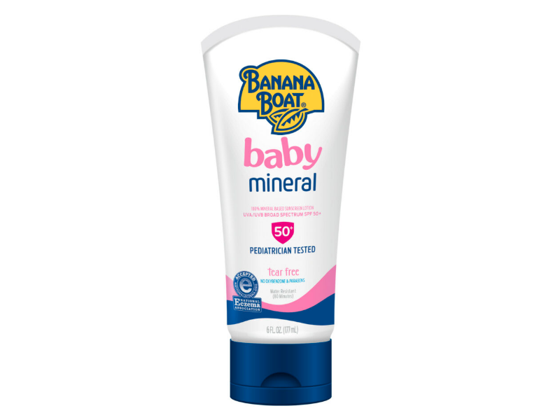 Banana Boat Baby Mineral Sunscreen Lotion, SPF 50+, 6.0 fl oz/177 mL