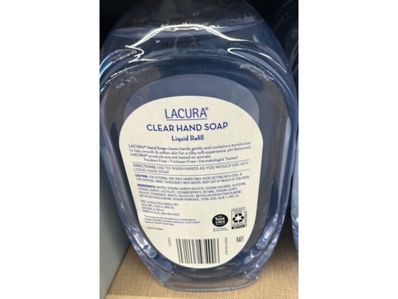 Lacura Clear Hand Soap Liquid Refill, 50 fl oz/1.47 L