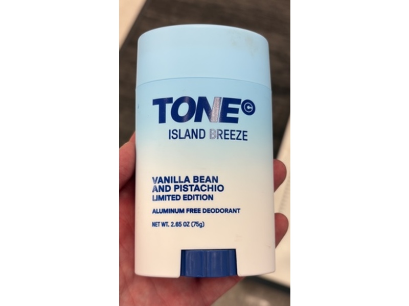Tone Island Breeze Deodorant, Vanilla Bean & Pistachio, 2.65 oz/75 g
