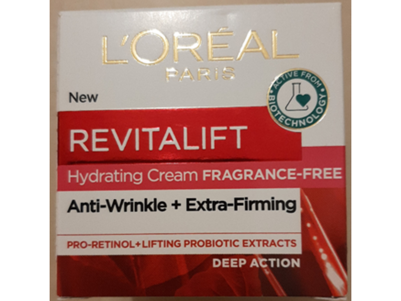 L'oreal Paris Revitalift Hydrating Anti-Wrinkle + Extra-Firming Cream, Fragrance Free, 50 mL