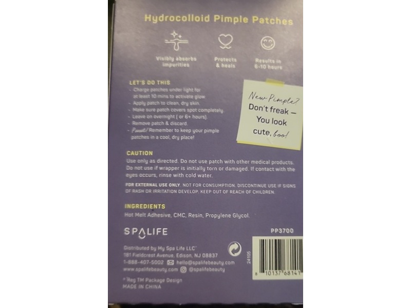 Spalife Glow In The Dark Pimple Patches, Spooky Squad Halloween, 0.14 oz/4.1 g, 36 Patches