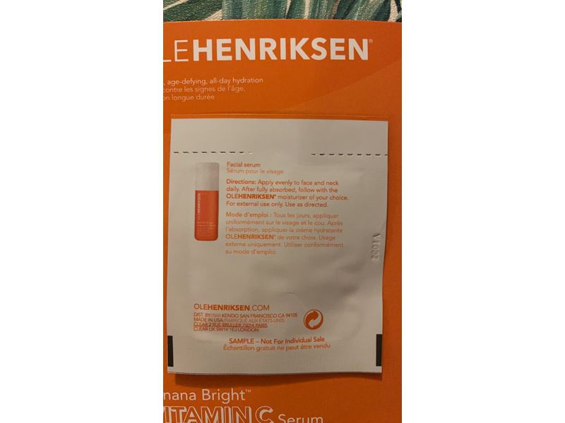 Olehenriksen Banana Bright Serum, Vitamin C, 0.005 fl oz/ 1.5 mL