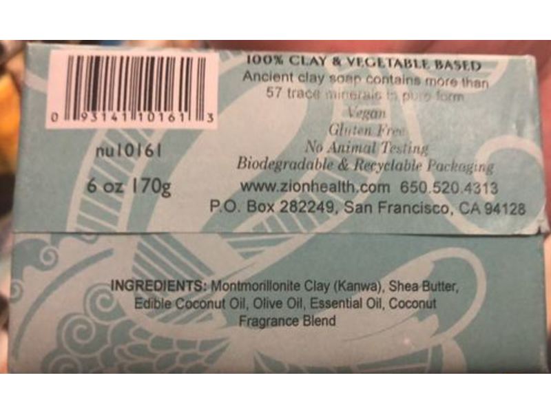 Zion Health Good Luck Ancient Clay Natural Soap, 6 oz (170 g)