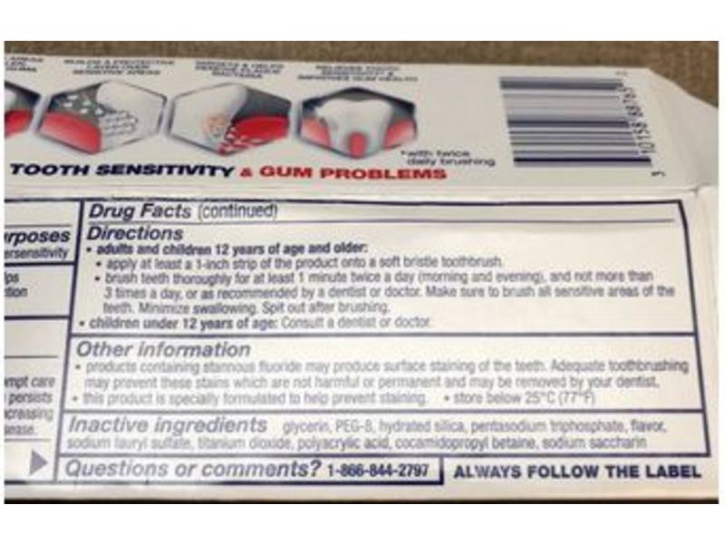Sensodyne Sensitivity & Gum Toothpaste, Whitening, 3.4 oz/96.4 g, Pack Of 2