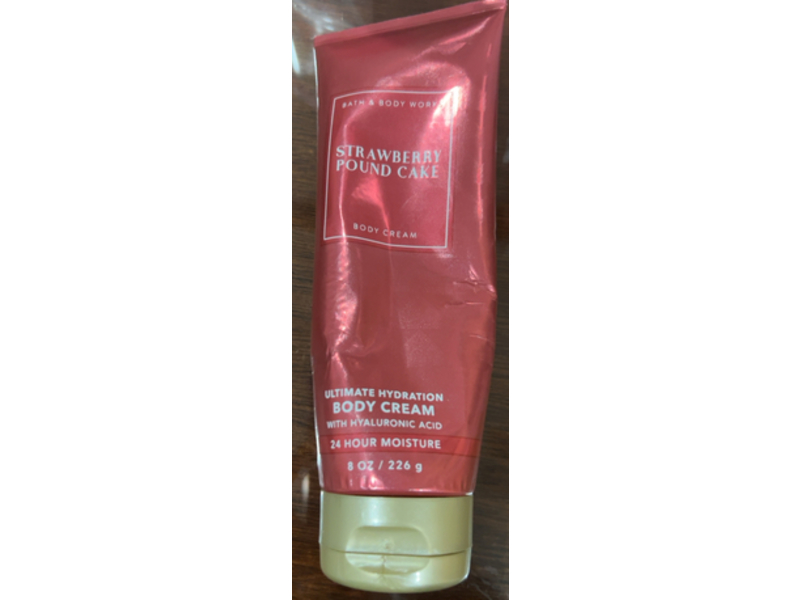 Bath & Body Works Ultimate Hydration Body Cream, Strawberry Pound Cake, 8 oz/226 g