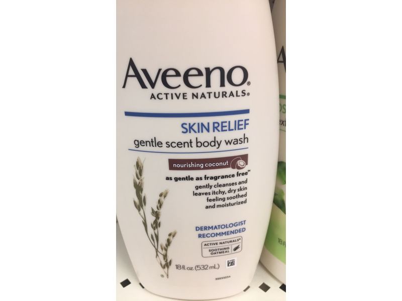Aveeno Skin Relief Body Wash, Coconut Scent, 18 fl oz/532 mL
