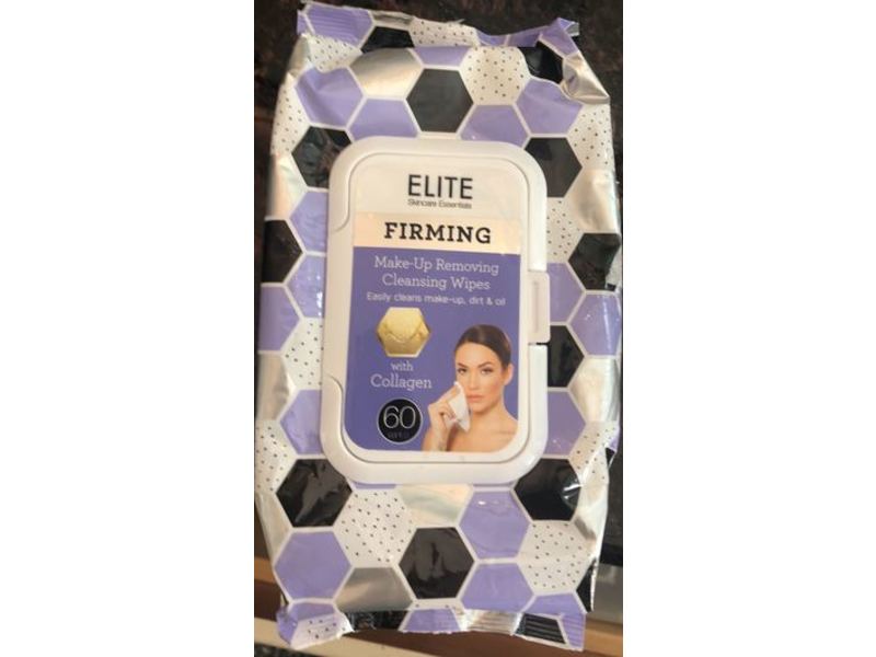 Elite Firming Make-Up Removing Cleansing Wipes, 60 Counts