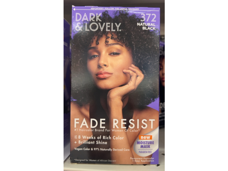 SoftSheen-Carson Dark & Lovely Fade Resist Hair Color, 372 Natural Black, 1 Application