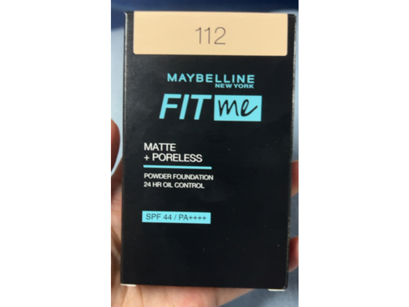Maybelline Fit Me Pvo Matte + Poreless Powder Foundation, 112 Natural Ivory, SPF 44, 9 g
